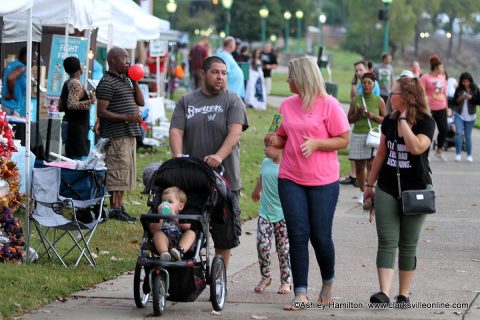 Friday night at Riverfest was delayed by rain, but not for long. Bands on both stages were playing under clear skies by 6:00pm.