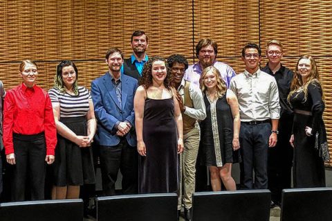 Austin Peay State University's Dr. Jeffrey Williams and his students. 