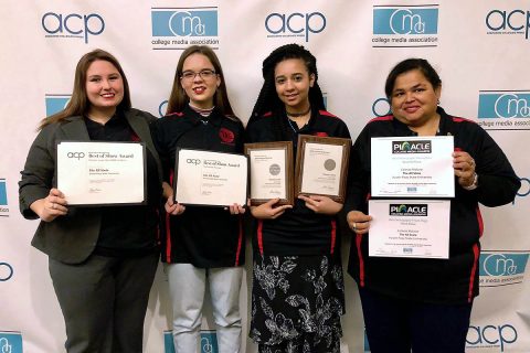 APSU's Courtney McCormick, Maisie Williams, Shania Green and Joann Morales.