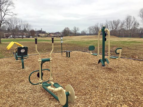 Clarksville Academy, Health Foundation partner with City of Clarksville on outdoor fitness center at McGregor Park. (Clarksville Parks and Recreation)