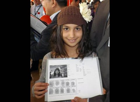 A Child with her Bio Documents.