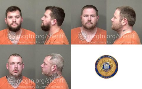Montgomery County Sheriff’s Office have taken (Top L to R) Andrew Scott Giarratano, Charles Victor Mullins and Jason Glendale Woosley into custody. Montgomery County Sheriff’s Office have taken (Top L to R) Andrew Scott Giarratano, Charles Victor Mullins and Jason Glendale Woosley into custody.