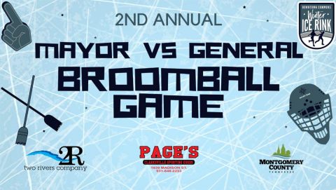 Mayor vs. General Second Annual Broomball Game