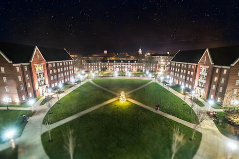 An Award of Excellence-winning photo of the APSU campus last winter.