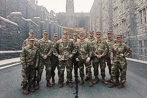 The Austin Peay State University Ranger Challenge team poses for a group photo at West Point, New York. (Brian Dunn, APSU)