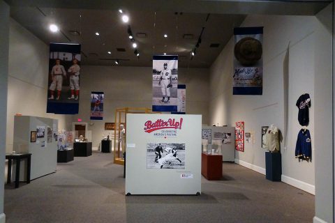 Batter Up! Celebrating America’s Pastime on exhibit at the Customs House Museum & Cultural Center through July 28th.