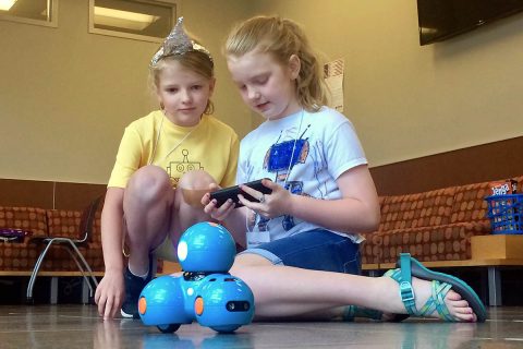 The young coders use Tynker to program video games. (APSU)