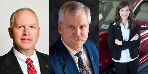 APSU Foundation elected officers (L to R) Tommy Bates, Barry Kulback and Casey Jenkins during Spring Dinner.