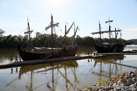 The Niña and Pinta are docked at Clarksville's McGregor Park until Sunday, July 7th. Tours are going on daily. The Niña and Pinta are docked at Clarksville's McGregor Park until Sunday, July 7th. Tours are going on daily.