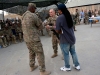 Master Sgt. Fredrick Murphy, left, Combined Joint Forces Land Component Command – Operation Inherent Resolve and 101st Airborne Division (Air Assault) master chaplain assistant, and Sgt. Jason Nesman, CJFLCC-OIR and 101st chaplain operations noncommissioned officer, face each other during a rock-paper-scissors competition on Forward Operating Base Union III, Baghdad, July 2, 2016. Nesman beat Murphy, who happens to be his supervisor, in the competition that was one of many activities Soldiers deployed to Baghdad participated in to celebrate Independence Day. (U.S. Army photo by Sgt. Diego Valentin/Released)