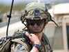 Soldier with 1st Battalion, 26th Infantry Regiment, 2nd Brigade Combat Team, 101st Airborne Division, from Fort Campbell, Kentucky, calls for fire while conducting a live fire exercise during Network Integration Evaluation 17.2, July 14, Dona Ana Range Complex, New Mexico. 2nd BCT, 101st ABN DIV is the first rotational unit to participate in NIE. (Sgt. Maricris C. McLane)