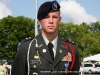 A JROTC member attends the change of command