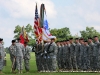 The official change of command occurs with the handing off of the colors