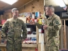 1st Sgt. Bryan Kipp, B Company, 6th Battalion, 101st Combat Aviation Brigade catches up with Staff Sgt. Christopher Salmond, B, 6-101 CAB platoon sergeant during battlefield circulation at Forward Operating Base Fenty, Afghanistan Dec. 22, 2012. First Sergeants use battlefield circulations to make sure that their Soldiers have everything they need when companies are split between different task forces. (U.S. Army photo by Sgt. Duncan Brennan, 101st CAB public affairs.)