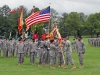 Maj. Gen. James C. McConville (right), commanding general of the 101st Airborne Division (Air Assault), passes the unit colors to Col. Kimberly J. Daub (left), incoming commander of the 101st Sustainment Brigade "Lifeliners," 101st Airborne Division (Air Assault) during a change of command ceremony June 10, 2014, at Fort Campbell, Ky. (U.S. Army photo by Sgt. 1st Class Mary Rose Mittlesteadt, 101st Sustainment Brigade Public Affairs)