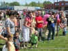 Kids lining up for the Easter Egg Hunt.