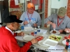 Judges (L to R) Chuck Edwards, Robert Cruise, and Dalton Harrison getting ready to score a chicken entry.