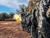 Combat engineers from Company A, 4th Brigade Special Troops Battalion, 4th Brigade Combat Team, 101st Airborne Division (Air Assault), breach a locked entrance by detonating a charge blowing the door apart with an intense explosion, during the division’s Sapper Stakes Competition, Oct. 23rd, held at Fort Campbell’s Demolition Range 39. (U.S. Army photo by Sgt. Joe Padula, 2nd BCT PAO, 101st Abn. Div.)