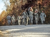 Combat engineers from the 326th Engineer Battalion, 101st Sustainment Brigade, 101st Airborne Division (Air Assault), move together as a team while carrying full water jugs during the Fort Campbell Sapper Stakes 2012 held at the post’s Demolition Range 39 and Training Area 44, Oct. 23rd-24th. This final event had the teams run through a four-mile combat focused physical training course where they carried tactical equipment such as full water jugs, weighted medical liters and large inflatable rafts. (U.S. Army photo by Sgt. Joe Padula, 2nd BCT PAO, 101st Abn. Div.)