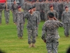 Col. John W. Brennan, the commander of the 5th Special Forces Group (Airborne), salutes Col. Frederick Prins, the deputy commanding officer of the 5th SFG(A), during the annual 5th SFG (A) Memorial Ceremony on Gabriel Field, May 16, 2015, at Fort Campbell, Ky. (U.S. Army photo by Sgt. Seth Plagenza, 5th SFG(A) Combat Camera)