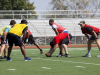 Soldiers from 5th Special Forces Group (Airborne), face off during the reunion week flag football playoffs at Fort Campbell, Ky., Wednesday, Sept 18, 2019. The team from 3rd Battalion, 5th SFG (A), played their second game in a row against Group Support Battalion’s team and moved on the the championship.U.S. Army photo by Sgt. Christopher Roberts