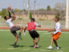 Soldiers from 5th Special Forces Group (Airborne), face off in the reunion week flag football championship at Fort Campbell, Ky., Wednesday, Sept 18, 2019. The defense from 2nd Battalion's team caused five turnovers during the championship game.U.S. Army photo by Sgt. Christopher Roberts