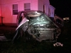 Clarksville Police reports Traffic Accident on Old Russellville Pike where a van left the road and hit a mailbox, utility pole and then a house.