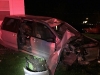 Clarksville Police reports Traffic Accident on Old Russellville Pike where a van left the road and hit a mailbox, utility pole and then a house.