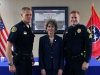 Sergeant Rosencrants’ family with Chief Ansley