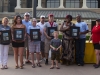 Gold Star and surviving family members gather for a group picture after receiving a photo of their fallen Soldier provided by the 101st Special Troops Battalion “Sustainers”, 101st Airborne Division Sustainment Brigade, 101st Airborne Division (Air Assault). (Sgt. Neysa Canfield, 101st Sustainment Brigade, 101st Airborne Division (AA) Public Affairs)