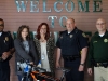 (L to R) Sgt Johnny Ferguson, Shawntae Nelson, Principal Theresa Muckleroy, Officer Jeff Derico, and Deputy Bryan Green.