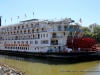 American Queen Steamboat docks in Clarksville