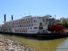 American Queen Steamboat docks in Clarksville