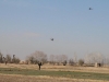 Soldiers assigned to Company D, 1st Battalion, 187th Infantry Regiment, 3rd Brigade Combat Team “Rakkasans,” 101st Airborne Division (Air Assault), conduct a foot patrol while two OH-58 Kiowa helicopters provide aerial support during an Afghan National Security Forces-led mission in Zormat District, Afghanistan, Dec. 10, 2012. ANSF conducted all clearing and questioning operations while the Rakkasans of Company D, 1-187, assisted in facilitating aerial support while supplying additional ground forces. (U.S. Army photo by Sgt. 1st Class Abram Pinnington, Task Force 3/101 Public Affairs)