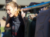 Austin Peay State University’s softball player strains under the weight of several water cans while working out with 5th Special Forces Group (Airborne), Fort Campbell, Ky., Friday, Oct. 18, 2019. These events were designed to develop soldier like teamwork within the team. (Sgt. Christopher Roberts)