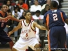 APSU Guard Tyrone Caldwell stands off UT-Martin Junior Delrico Lane