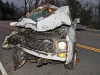 The Chevy pickup after it was pulled back onto the road. (Photo by CPD – Jim Knoll)
