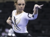 Iowa Hawkeyes Ashleigh Edlin competes in the floor exercise during their Big Tan Conference meet against the Nebraska Cornhuskers Friday, Jan. 24, 2014 at Carver-Hawkeye Arena in Iowa City.  (Brian Ray/hawkeyesports.com)