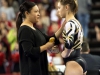 Ashleigh Edlin with Iowa coach Larissa Libby. (Brian Ray/hawkeyesports.com)