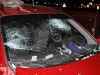 2009 Pontiac G-3 Hatchback stuck a utility pole on Madison Street Monday night. (Photo by CPD-Jim Knoll)