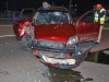 2009 Pontiac G-3 Hatchback stuck a utility pole on Madison Street Monday night. (Photo by CPD-Jim Knoll)