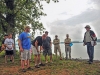 Officers and senior enlisted with 1st Battalion, 502nd Infantry Regiment, 2nd Brigade Combat Team, 101st Airborne Division (Air Assault), stand on the banks of the Tennessee River and view the remnants of Fort Heiman and Henry, September 28th. Greg Biggs, a military historian, discusses the significance of the two posts during the civil war.