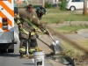 Clarksville Fire Rescue respond to accident on Fort Campbell Boulevard involving Diesel Fuel Spill