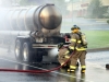 Clarksville Fire Rescue put out a tanker fire early this morning on Wilma Rudolph Boulevard. (Photo by CPD – Jim Knoll)