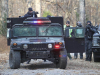 Members of Strike Team 3 recently pull security during an interagency training exercise at the Public Safety Training Center in Clarksville, Tennessee. (Pfc. Lynnwood Thomas, 40th Public Affairs Detachment)