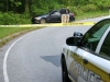 Clarksville Police investigate the scene where a man was found deceased in his 2009 Subaru Impreza. (Photo by CPD-Jim Knoll)