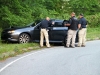 Clarksville Police investigate the scene where a man was found deceased in his 2009 Subaru Impreza. (Photo by CPD-Jim Knoll)