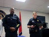 Lt Vincent Lewis receives his certificate