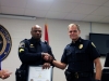 Sgt Nicholas Newman receives his certificate