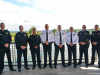 (L-R) Capt Thornton, Capt Stalder, Capt Wilson, DC Crockarell, Chief Ansley, DC Parr, Capt Smith, and Capt Burdine.